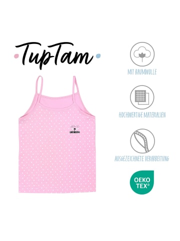 TupTam Mädchen Unterhemd Spaghettiträger Top 5er Pack in mehrfarbig