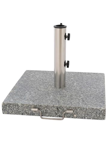 VCM  Sonnenschirmständer mit Rollen Granit in Grau