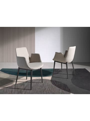 Angel Cerdá Stuhl 4002 in Grau/Schwarz – (B)59 x (H)82 x (T)58 cm