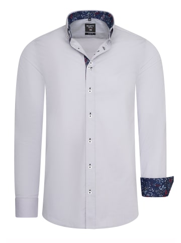 Rusty Neal Freizeit Hemd abgesetzt mit Blumen-Muster in Grau