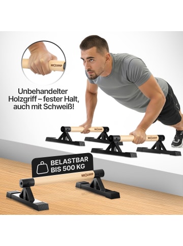 Neolymp Parallettes "PA210" L in Dunkelbraun, Höhe 10 cm, Länge 50 cm