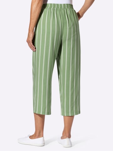 Sieh an! 3/4-Hose in eucalyptus-ecru-gestreift