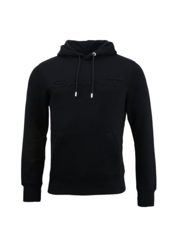 Gant EMBOSSED SWEAT HOODIE in Black