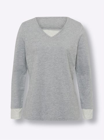 Sieh an! Langarmshirt in grau-meliert