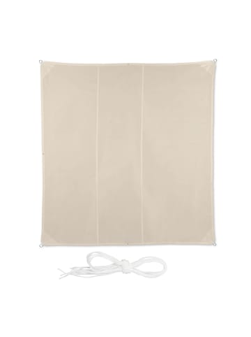 relaxdays Sonnensegel in Beige (B)400 x (T)400 cm