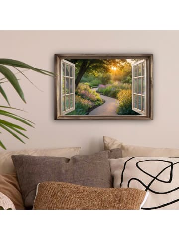 MuchoWow Leinwand Bilder Hellgelb