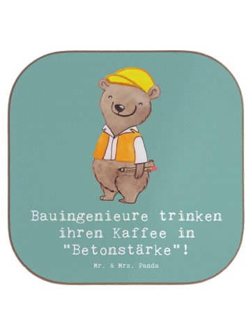 Mr. & Mrs. Panda Untersetzer für Gläser Bauingenieur Kaffee mit ... in Meeresbrise