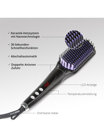 Ailoria FLAWLESS Ionische Haarglättungsbürste  in schwarz