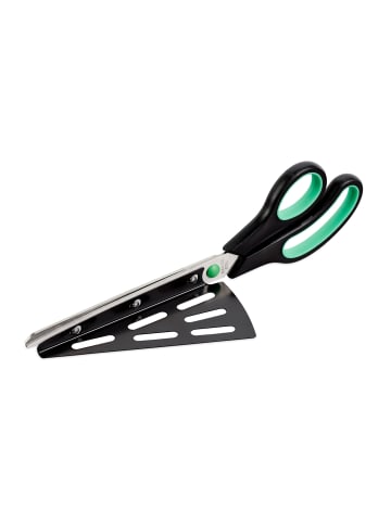 2x Pizzaschere in Schwarz-Grün