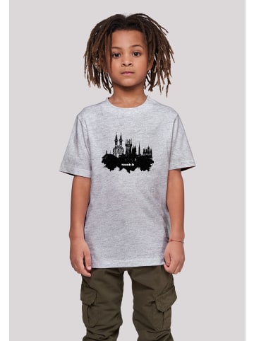 F4NT4STIC T-Shirt Cities Collection - Munich skyline in grau meliert