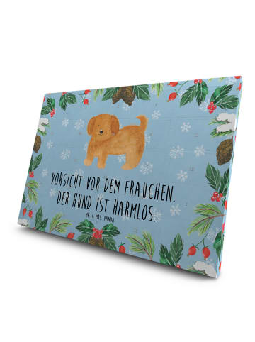 Mr. & Mrs. Panda Advents-Teekalender Hund Flauschig mit Spruch in Eisblau