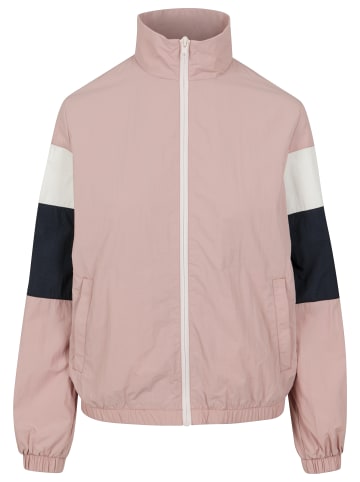 Urban Classics Track Jacket in darkrose/nvy/wht