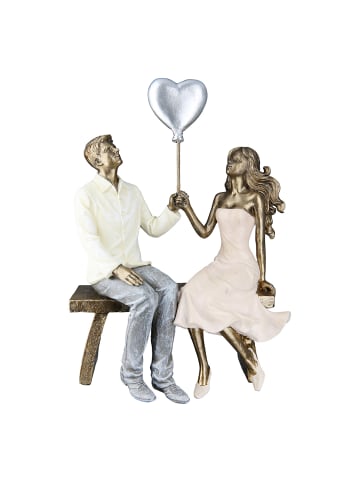 GILDE Figur Paar bronzefarben - (H) 24,5 cm