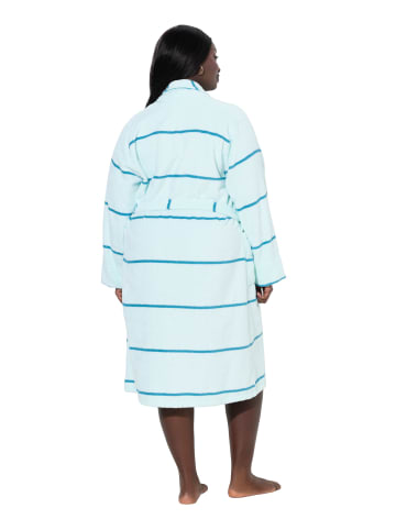 Ulla Popken Bademantel in eismeerblau
