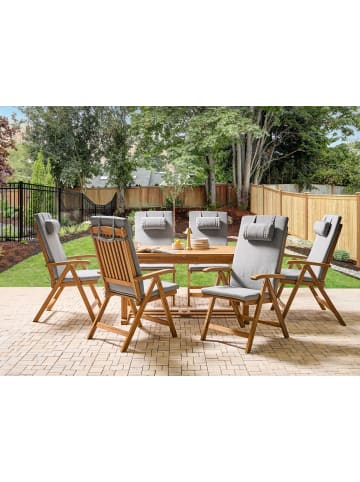 Beliani 6er-Set Auflagen JAVA/AMANTEA PREMIUM in Grau