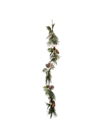 Atmosphera Créateur d'intérieur Weihnachtsgirlande, Details aus Holz in Mehrfarben, (B) 1 x (H) 100 x (L) 7,5 cm