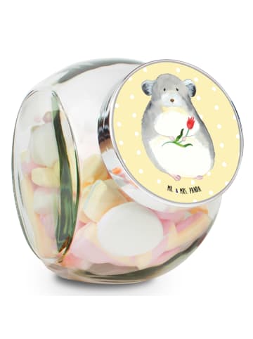 Mr. & Mrs. Panda Bonbonglas Chinchilla Blume ohne Spruch in Gelb Pastell