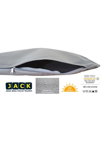 JACK 2er Set Outdoor Kissenhülle 30x50cm in Grau