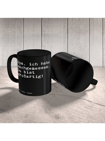 Mr. & Mrs. Panda Kaffeetasse Opa, ich habe nachgemessen.... mit ... in Schwarz