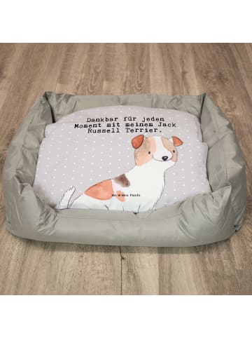 Mr. & Mrs. Panda Hundekissen Jack Russell Terrier Moment mit Spruch in Grau Pastell