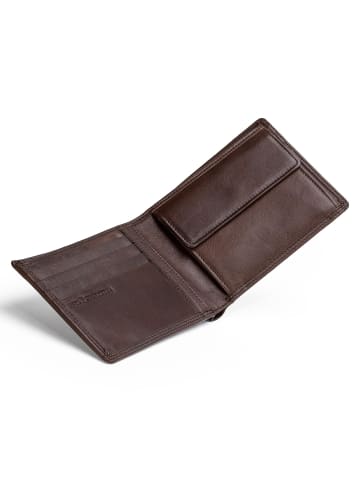 Farmhood Memphis Geldbörse RFID Schutz Leder 12.5 cm in dark brown