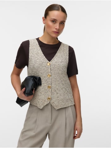 Vero Moda Pullunder mit V-Ausschnitt und Knopfleiste in Birch
