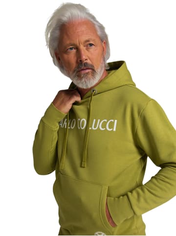 Carlo Colucci Hoodie ohne Reißverschluss Corrado in Oliv