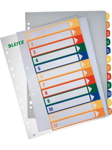 Leitz Register A4+ PP 1-12 grau