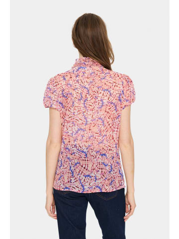 SAINT TROPEZ Langarm - Hemd LiljaSZ Gerade Passform in F.Pink Abstract Tye