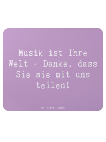 Mr. & Mrs. Panda Mousepad Spruch Musiklehrer Danke mit Spruch in Lavendeltraum