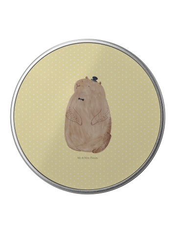 Mr. & Mrs. Panda Blechdose rund Murmeltier ohne Spruch in Gelb Pastell