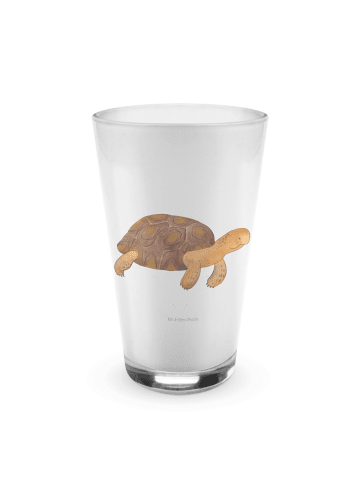 Mr. & Mrs. Panda Latte Macchiato Glas Schildkröte MHerzieren oh... in Transparent