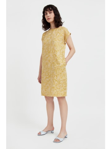 Finn Flare Kurzarm Kleid Print in yellow