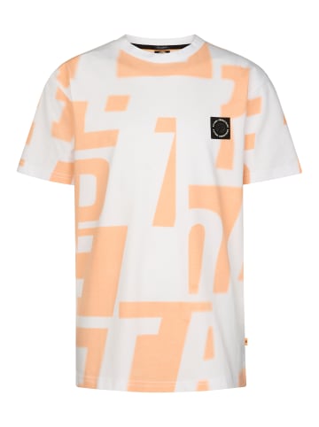 Petrol Industries T-Shirt mit Allover-Print Montaña in Weiß