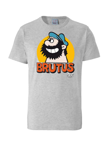 Logoshirt T-Shirts Popeye - Brutus Popart in grau-meliert