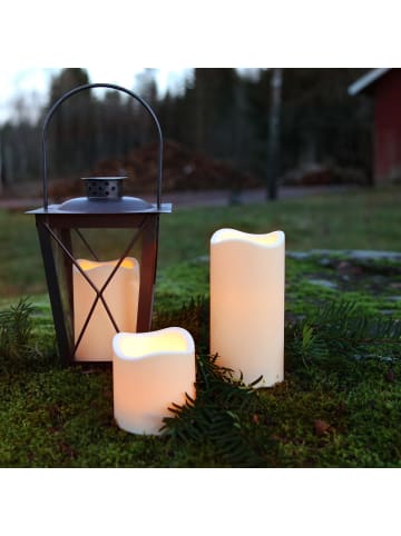 STAR Trading LED Stumpenkerze Paul, naturweiß, outdoor, H 15cm