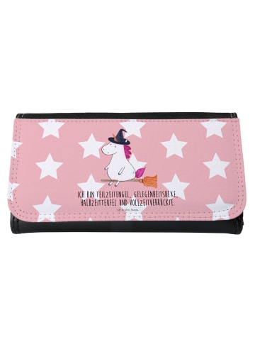Mr. & Mrs. Panda Damen Portemonnaie Einhorn Hexe mit Spruch in Rot Pastell