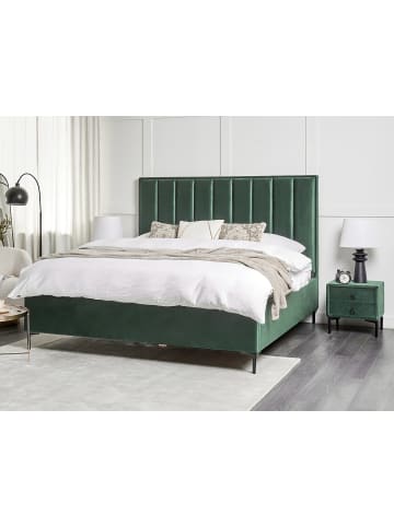 Beliani 4-tlg Schlafzimmer Set SEZANNE in Grün/Schwarz 190x215x142 cm