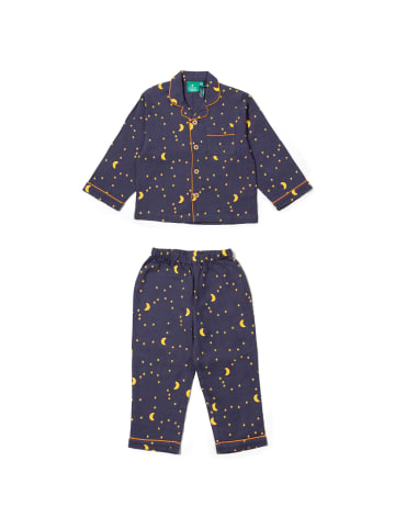 Little Green Radicals Klassischer Bio-Pyjama in Marineblau