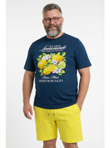 Men Plus Kurzarm T-Shirt in blau