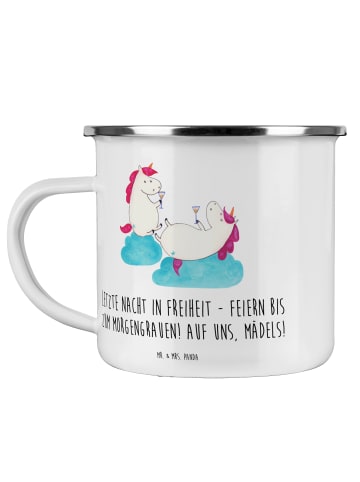 Mr. & Mrs. Panda Pott Junggesellinnenabschied Feiern mit Spruch in Weiß