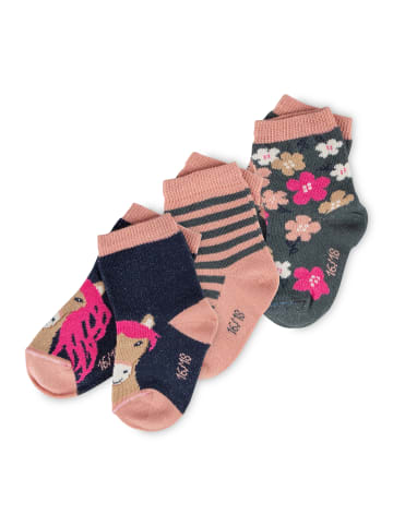 Sigikid Sockenset 3er Pony Love in Grün/Rosa/Pink/Braun