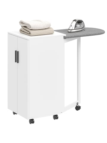 HOMCOM Bügelbrettschrank-99,5L x 43B x 83H cm-Weiß