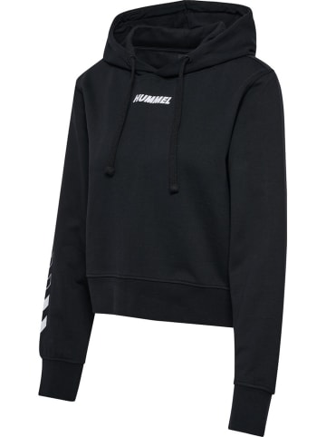 Hoodie "Hmlelemental Short Hoodie Woman" in Schwarz