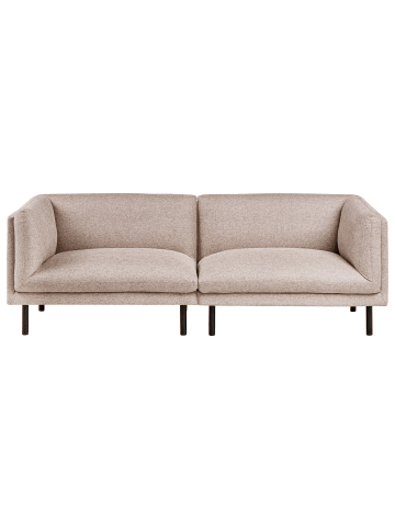 Beliani 3-Sitzer Sofa VORGOD in Braun/Schwarz - (W) 221 x (H) 76 x (L) 85 cm