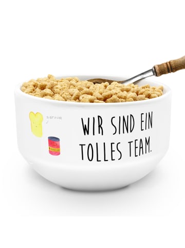 Mr. & Mrs. Panda Müslischale Toast Marmelade mit Spruch in Weiß