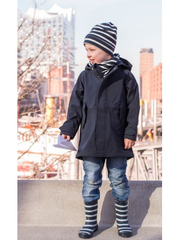 BMS Sailing Wear Hamburger Kindermantel aus Softshell atmungsaktiv in marine
