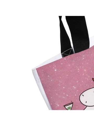 Mr. & Mrs. Panda Shopper Einhorn Blümchentail Design mit Spruch in Weiß