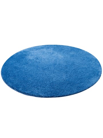 Snapstyle Hochflor Shaggy Teppich Palace Rund in Blau