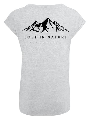 F4NT4STIC Extended Shoulder T-Shirt Lost in nature in grau meliert